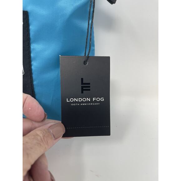 London Fog Foldable Travel Duffel Bag Lagoon Blue NWT Lightweight Carry On - Picture 3 of 5